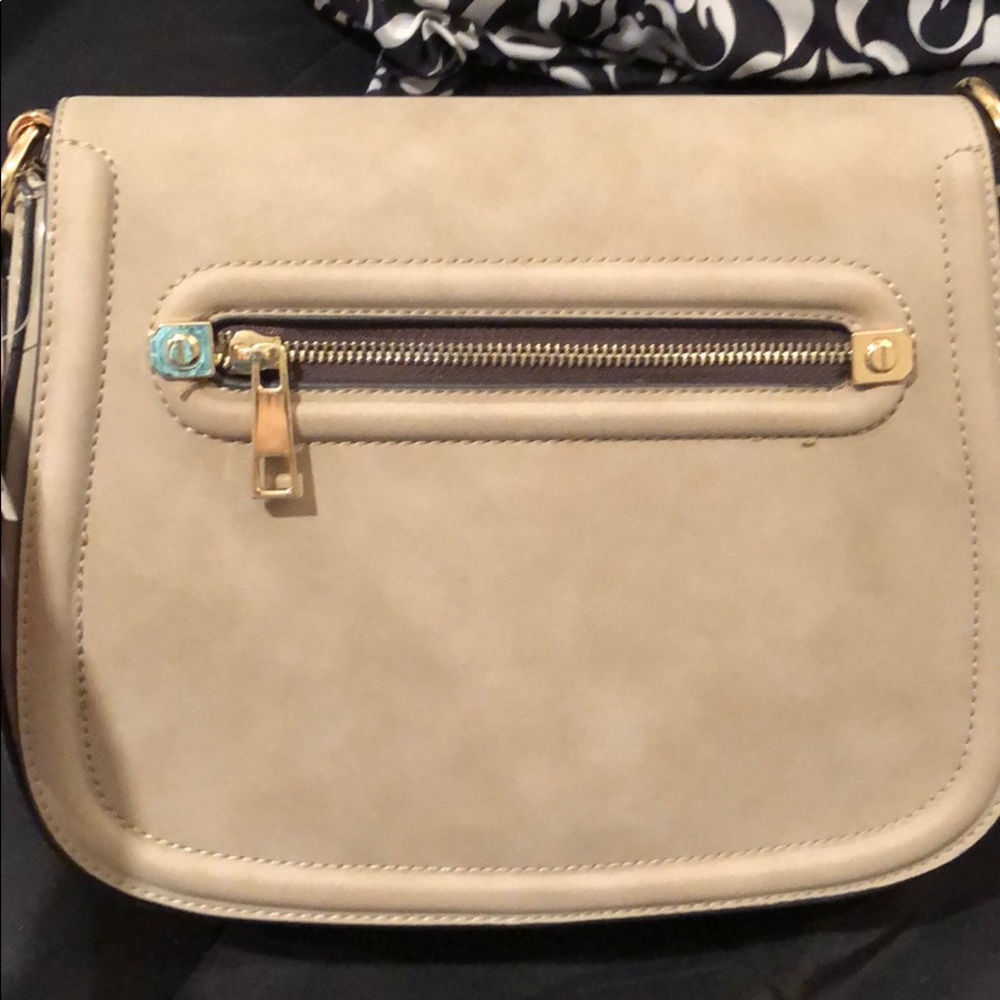 Taupe suede Aldo purse